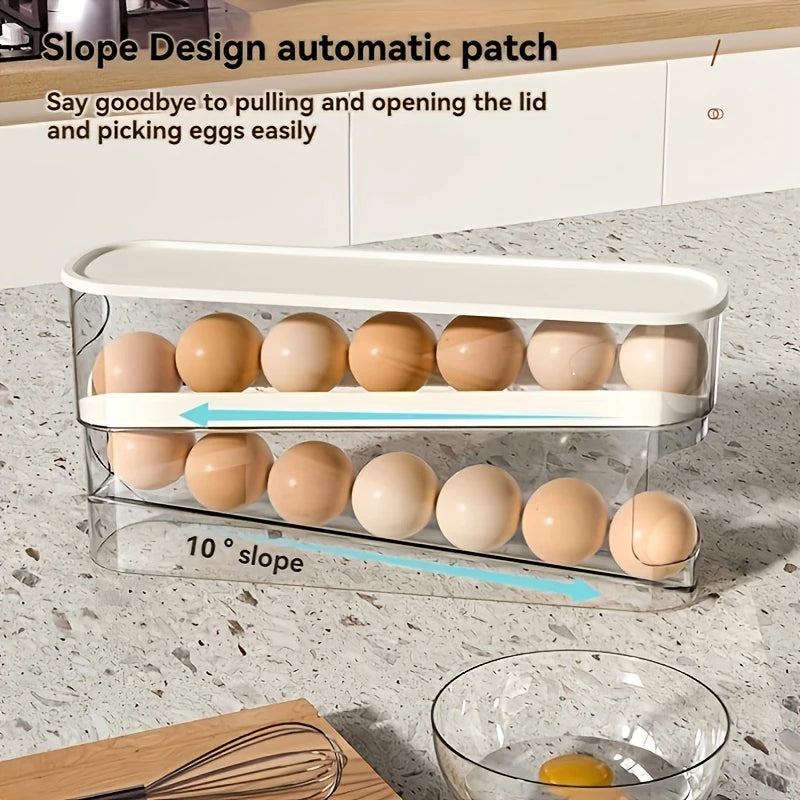 Double-Layer Egg Storage Double-Layer Rolling Egg Storage Box