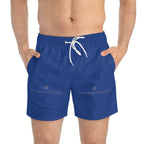 Men's Blue Swim Trunks - 'Better When Clean' Summer Shorts