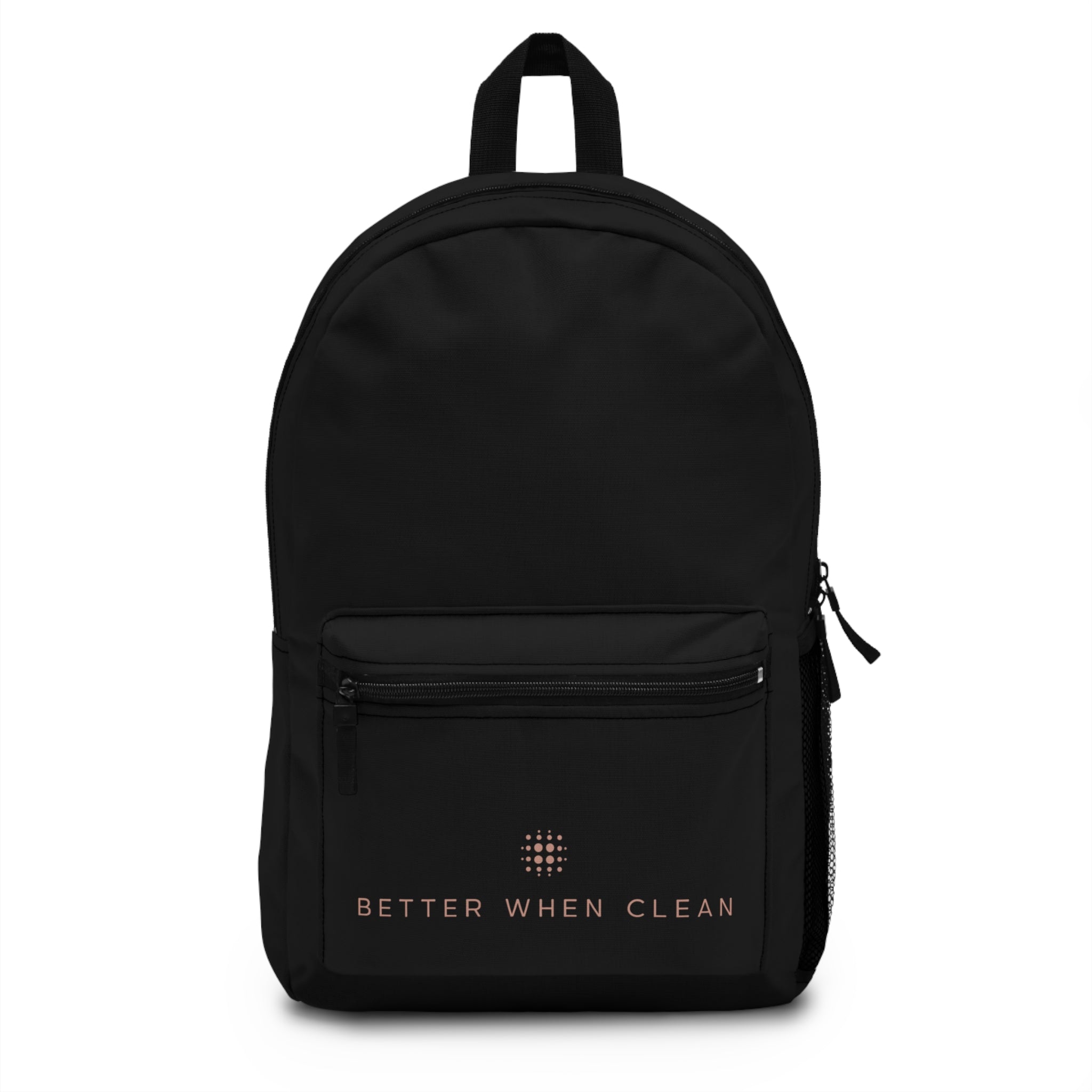 Minimalist Black Backpack - "Better When Clean" - Stylish and Functional