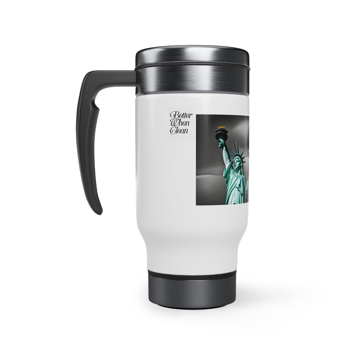 Stainless Steel Travel Mug with Handle, 14oz