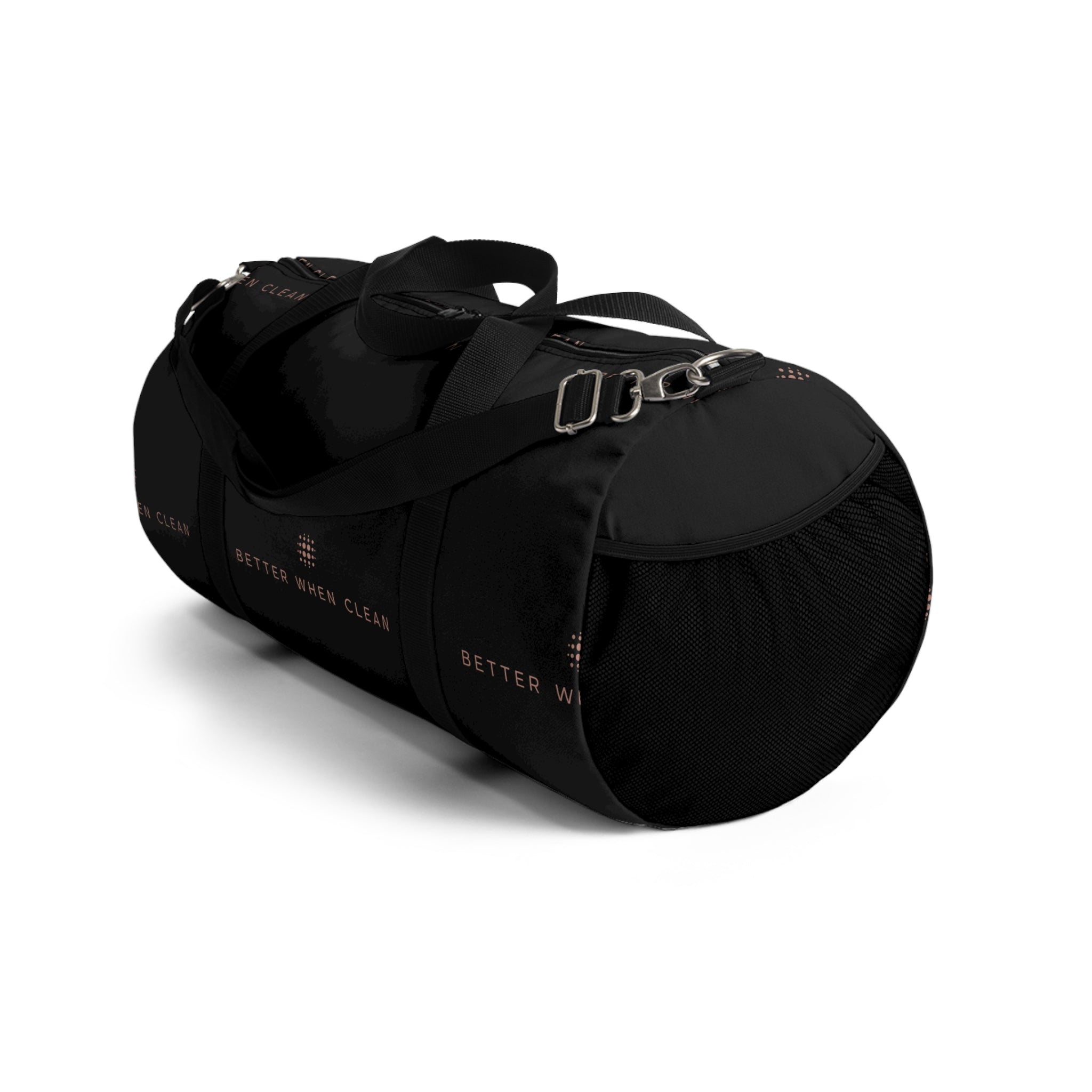 Stylish Duffel Bag - Motivational 'Better When Clean' Design for Gym & Travel