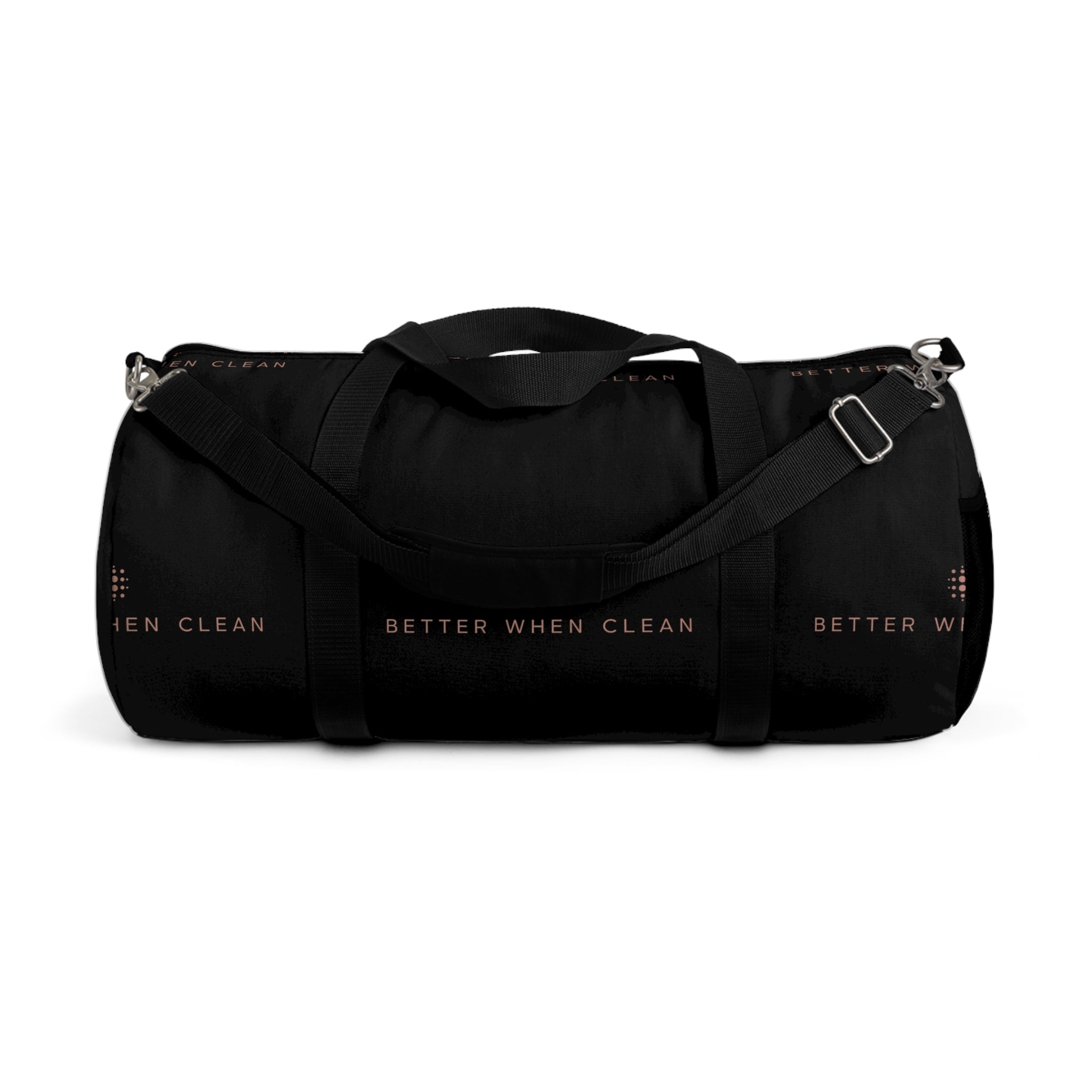 Stylish Duffel Bag - Motivational 'Better When Clean' Design for Gym & Travel