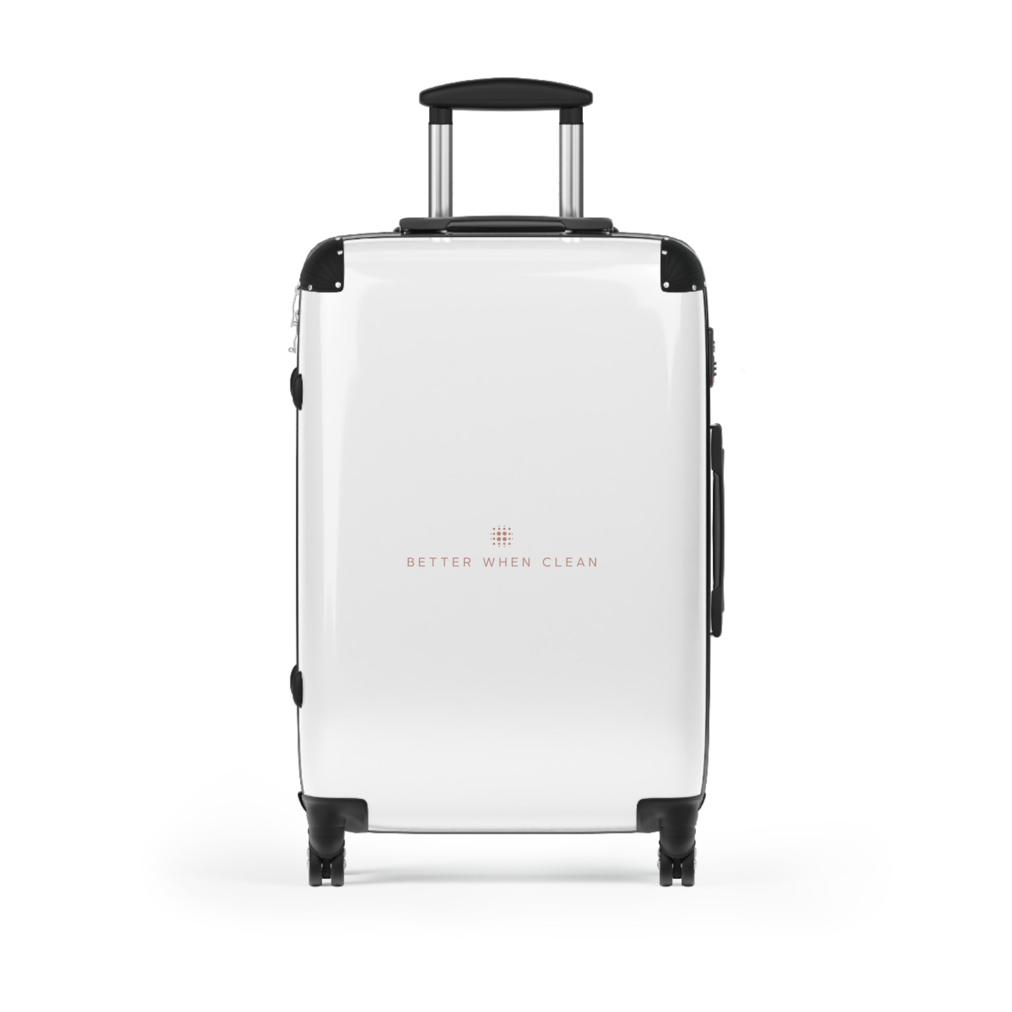 Sleek Travel Suitcase with 'Better When Clean' Design