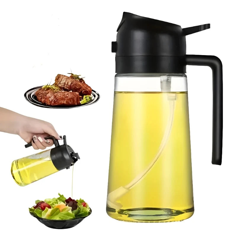 Dual-Purpose Glass Oil Sprayer & Vinegar Dispenser