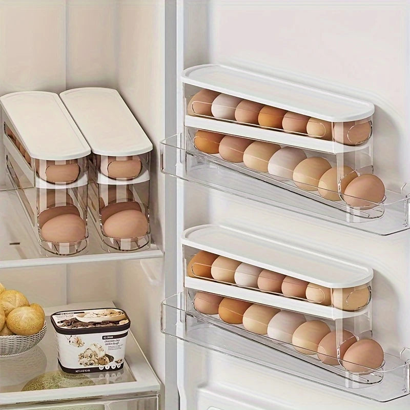 Double-Layer Egg Storage Double-Layer Rolling Egg Storage Box